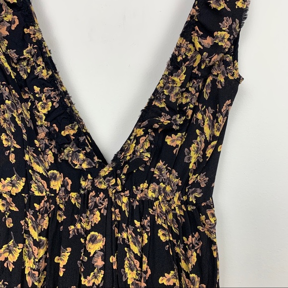 Blue Life Deep V Floral Sundress in Black Multi - Picture 4 of 7